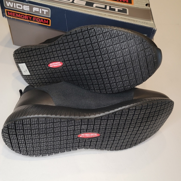 Skechers WOMEN'S Work: Squad SR Slip Resistant Black Shoe Size 11 Wide NIB! - Picture 11 of 14
